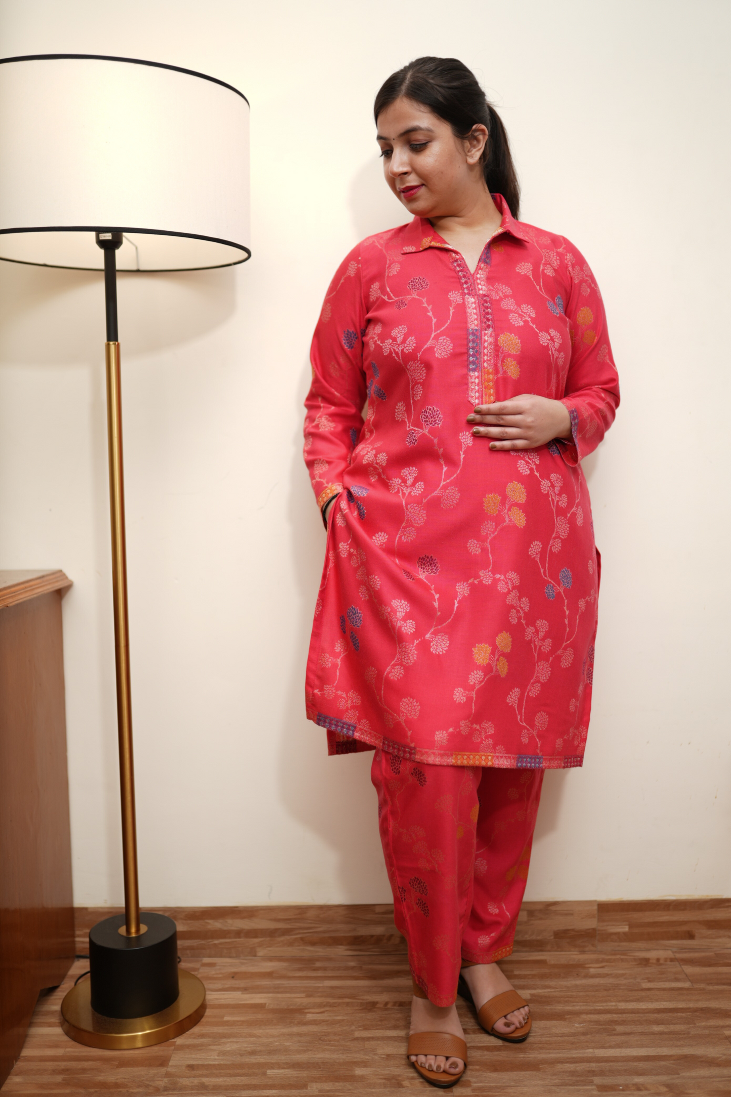 Rose Whimsy Pashmina Co-ord Set