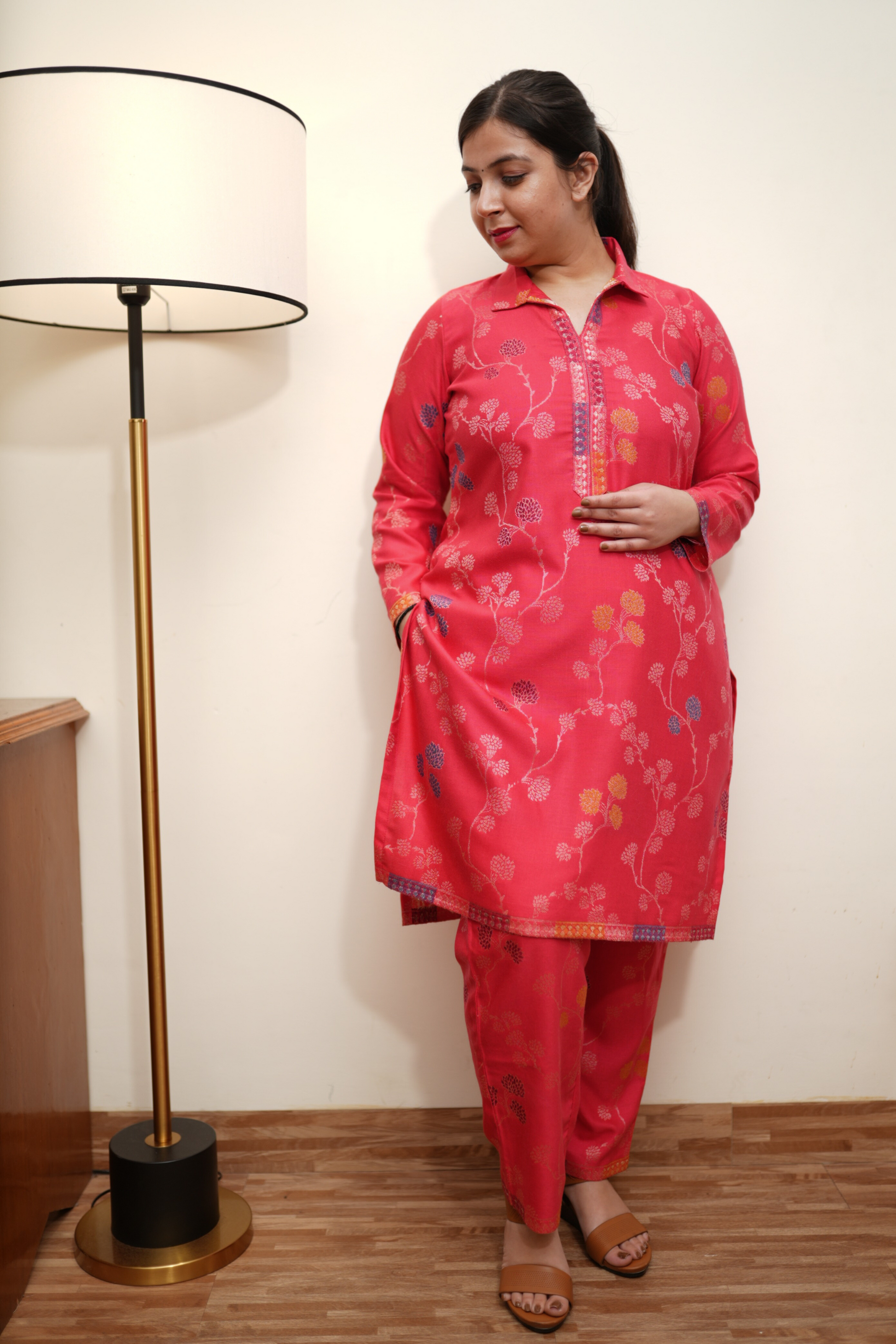 Rose Whimsy Pashmina Co-ord Set