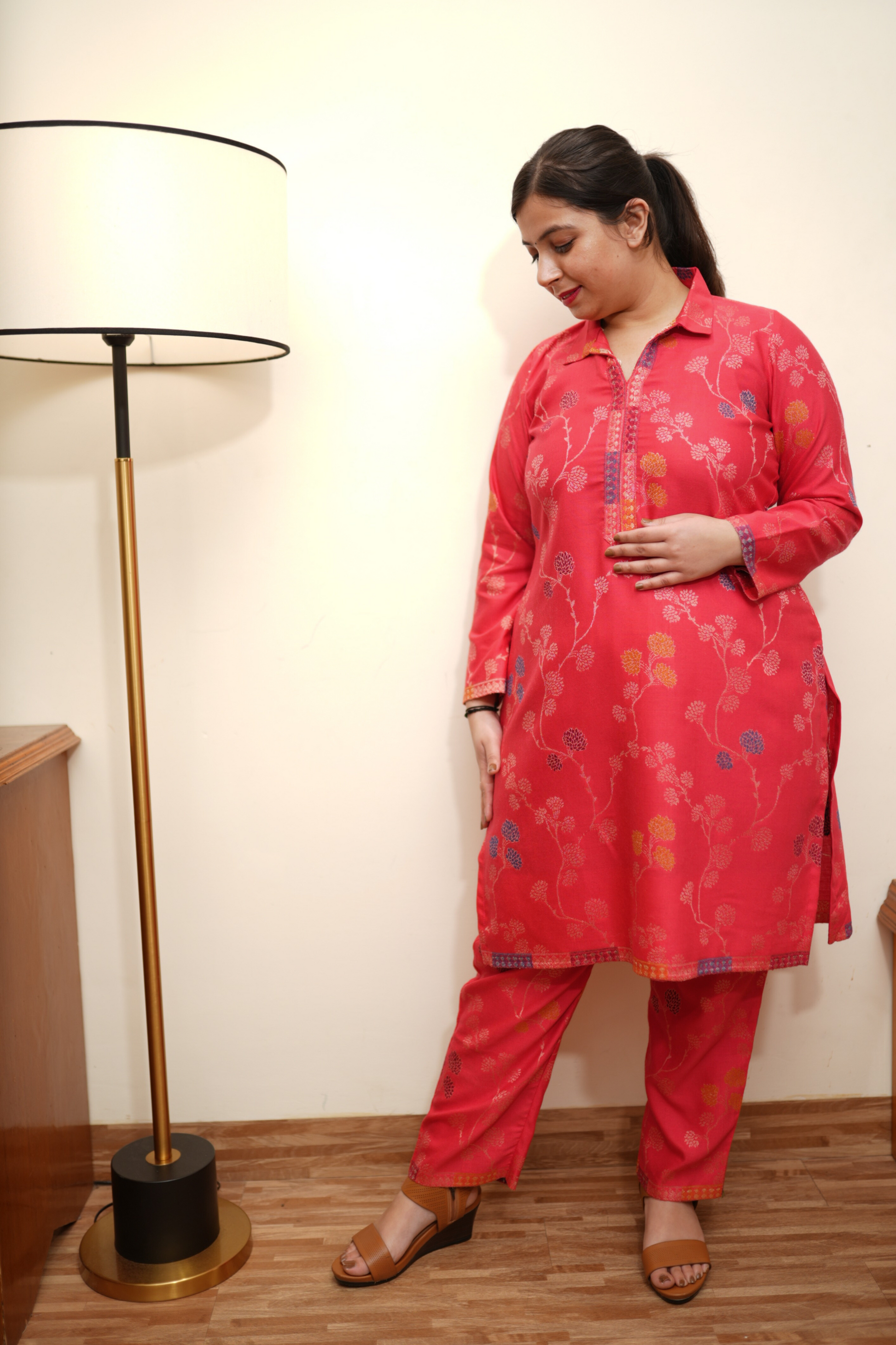 Rose Whimsy Pashmina Co-ord Set