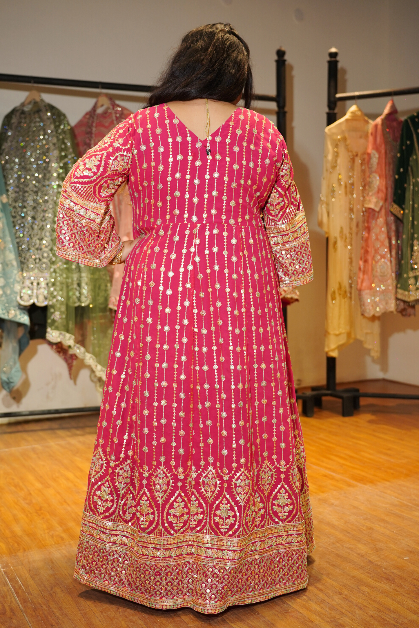 Roseatte Dazzle Embroidered Dress With Dupatta