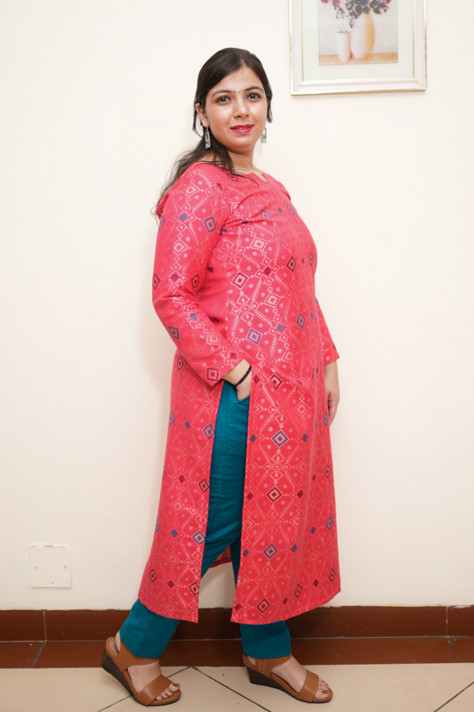 Buy Plus Size ​Rosy Dream Woven Pashmina Set At Apella | Sizes XS to 10 XL | India | Free Delivery | Customized