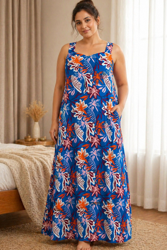 Summer Vibrance Floral Lounge Dress