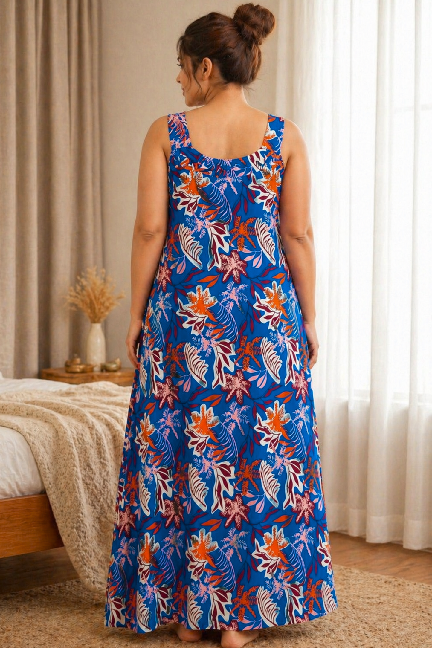 Summer Vibrance Floral Lounge Dress