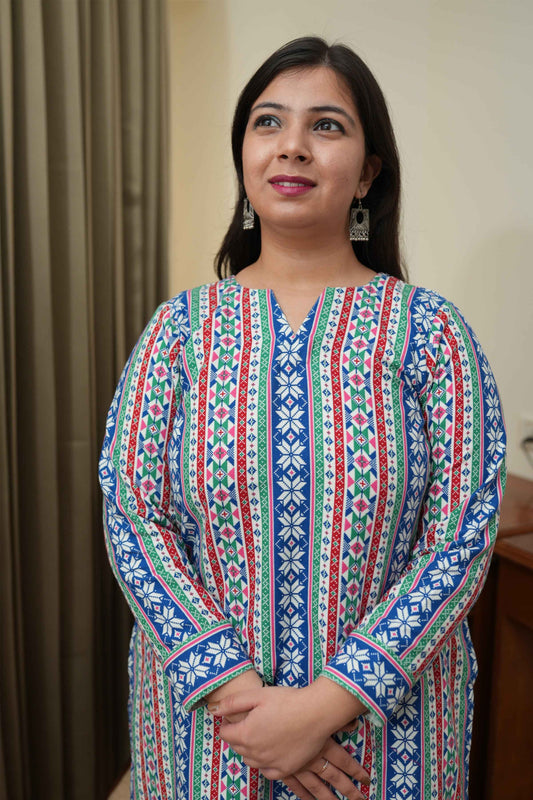 Buy Plus Size ​Arctic Echoes Woollen Afghani Suit At Apella | Sizes XS to 10 XL | India | Free Delivery | Customized