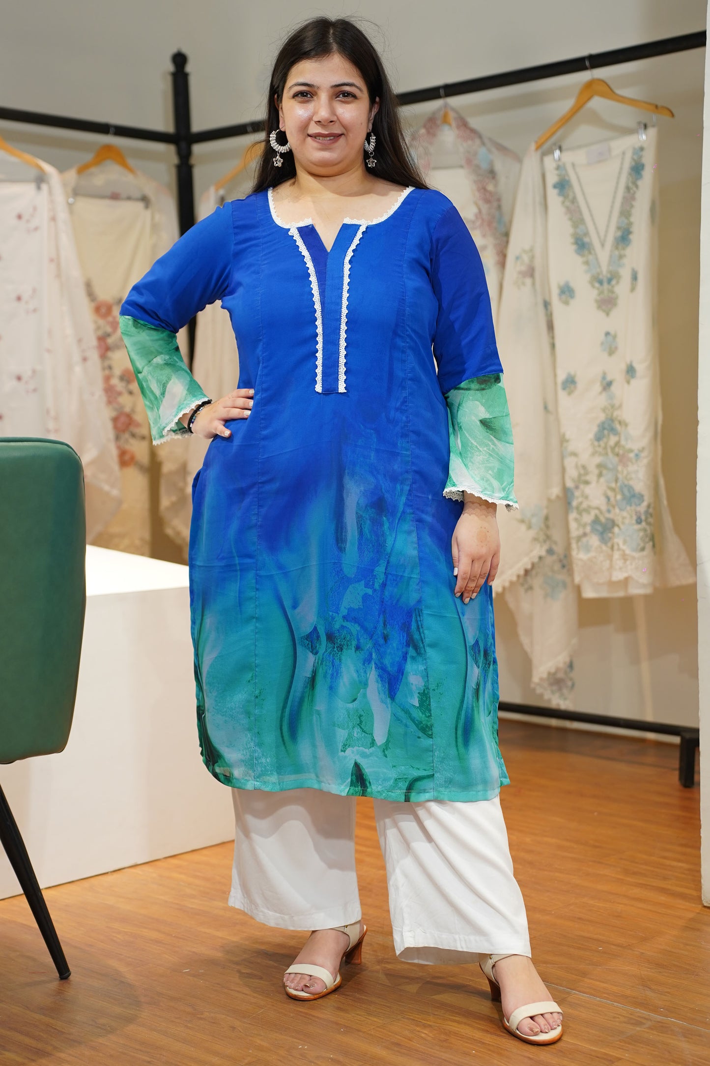Royal Cascade A-Line Kurti