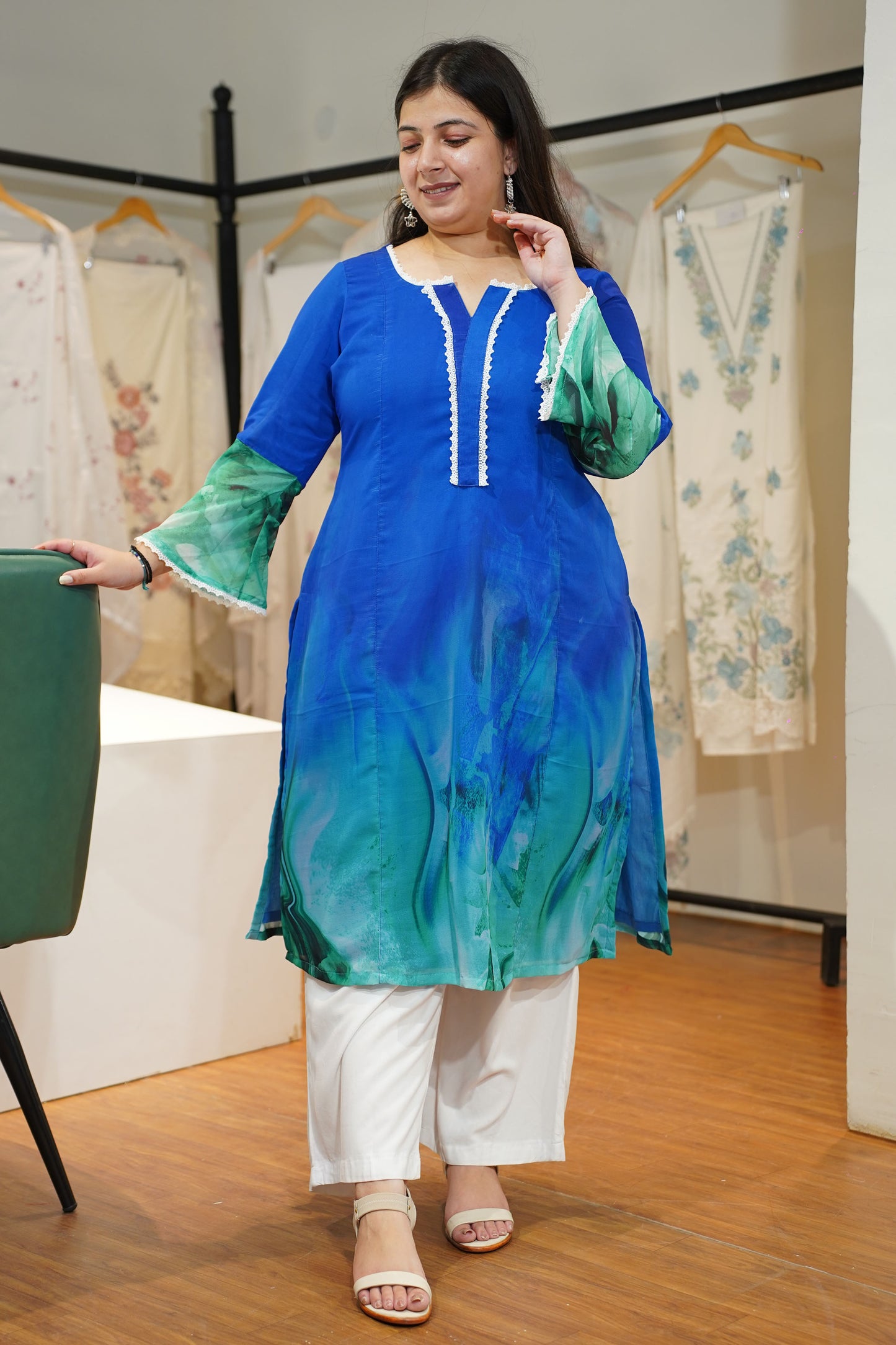 Royal Cascade A-Line Kurti