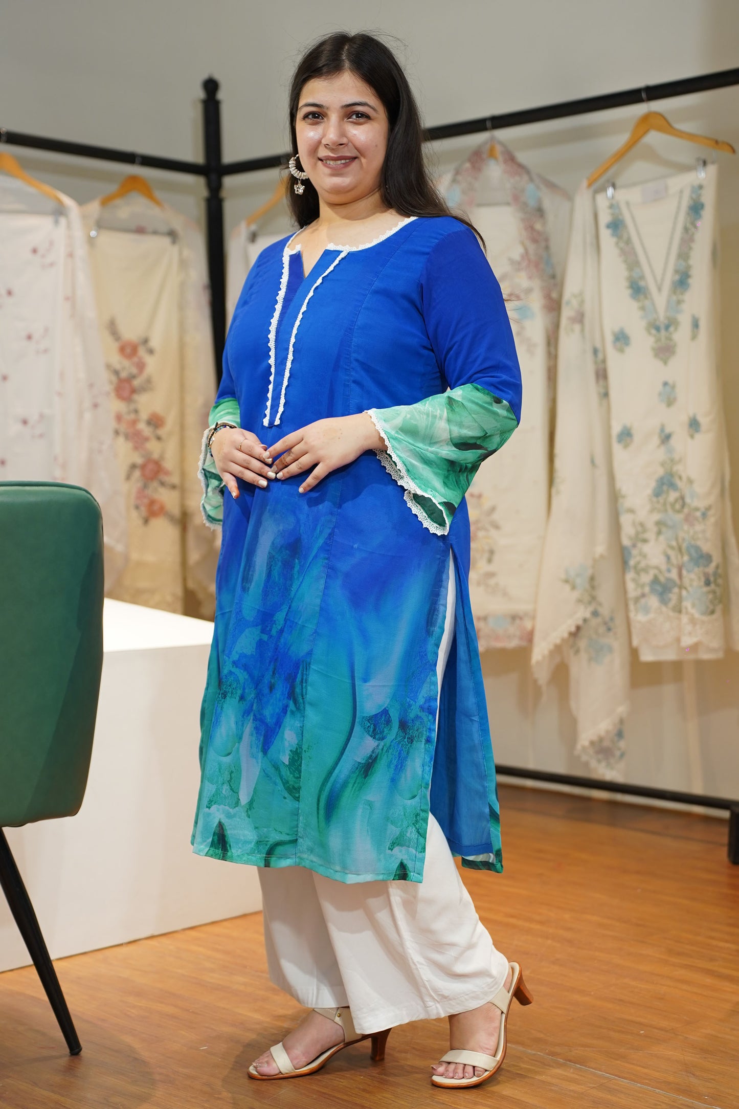 Royal Cascade A-Line Kurti