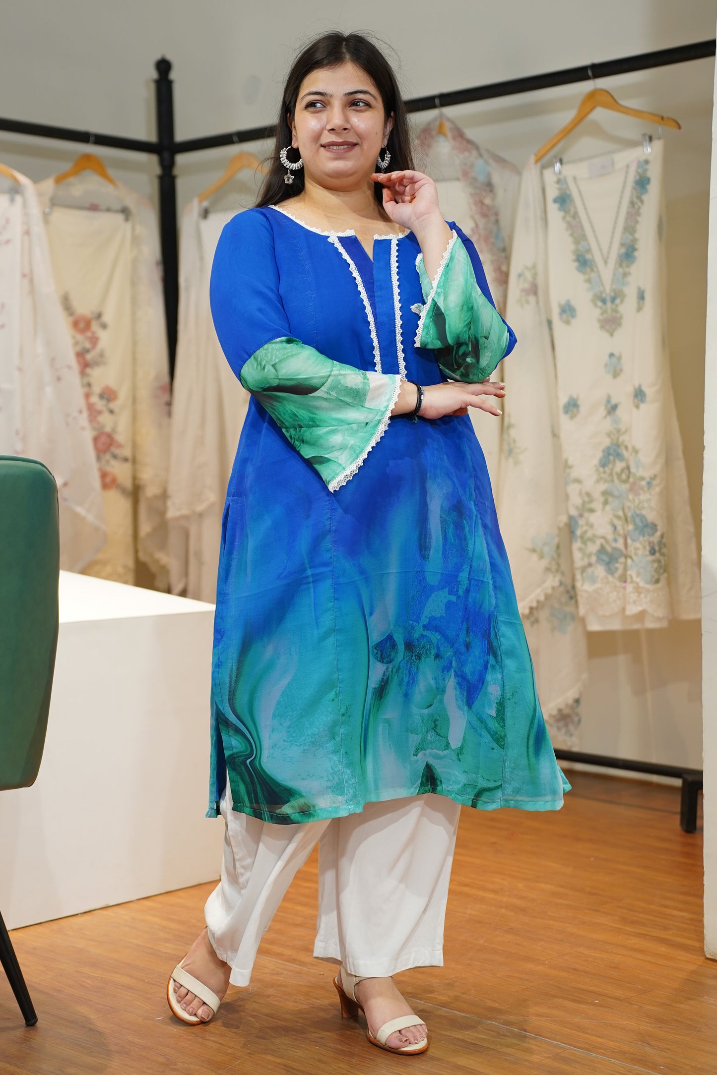 Royal Cascade A-Line Kurti