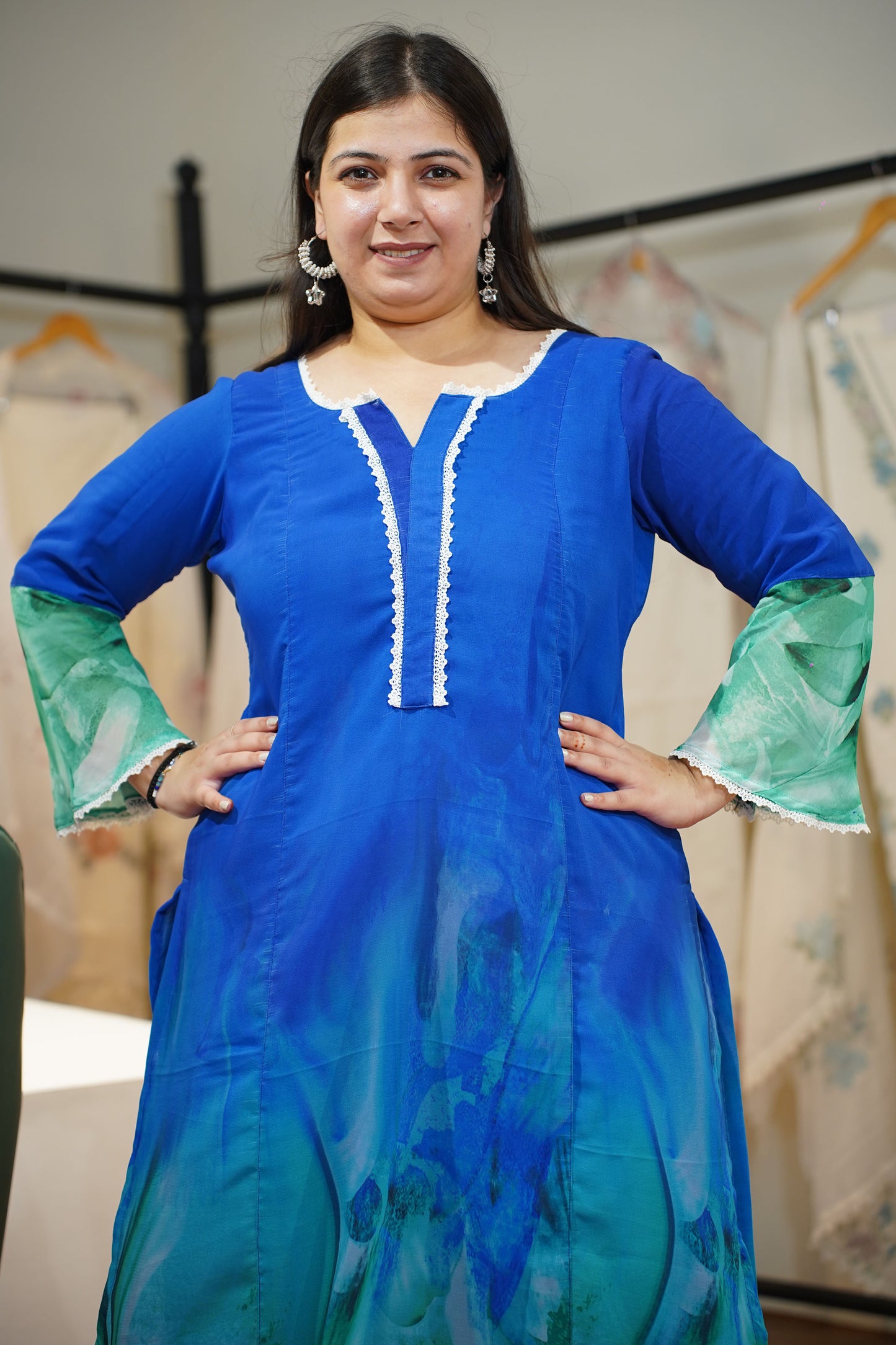 Royal Cascade A-Line Kurti