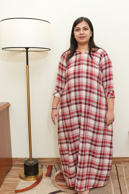 Rust Winter Nightgowns For Women