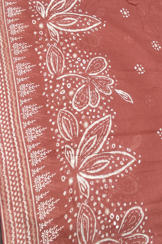 Rust Camellia Mul Cotton Dupatta