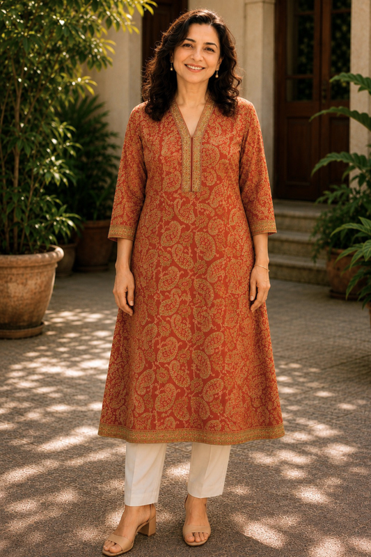 Saanvi Bagh A-line Cotton Kali Kurta
