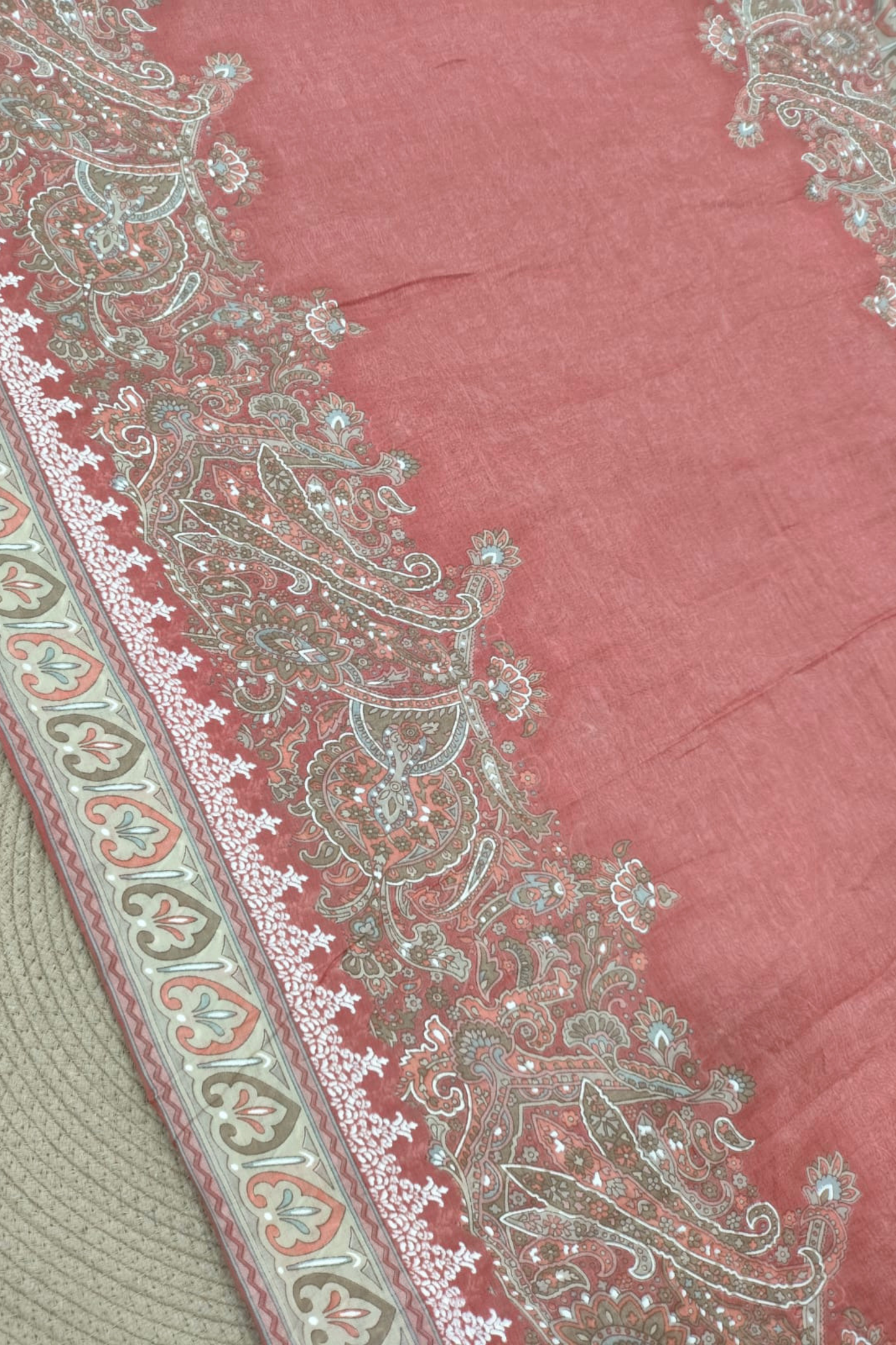 Vintage Wood Mul Cotton Dupatta