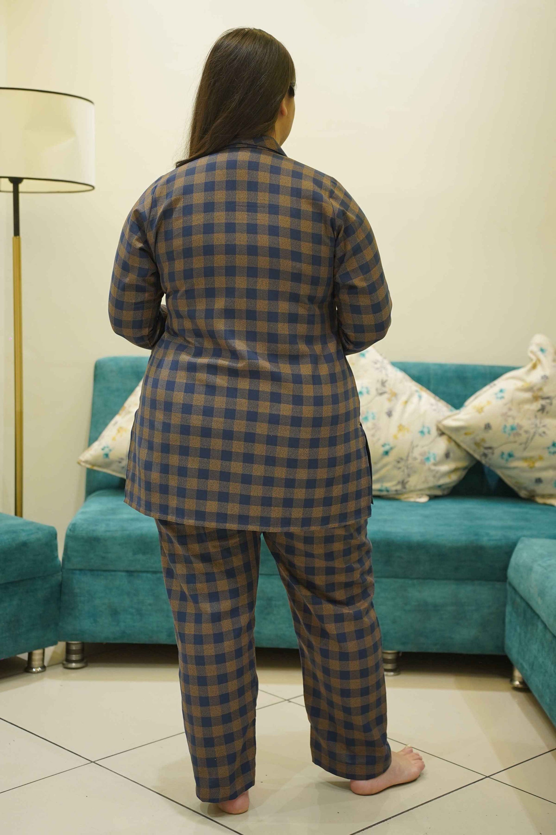 Rustic Cocoa Woollen Night Suit