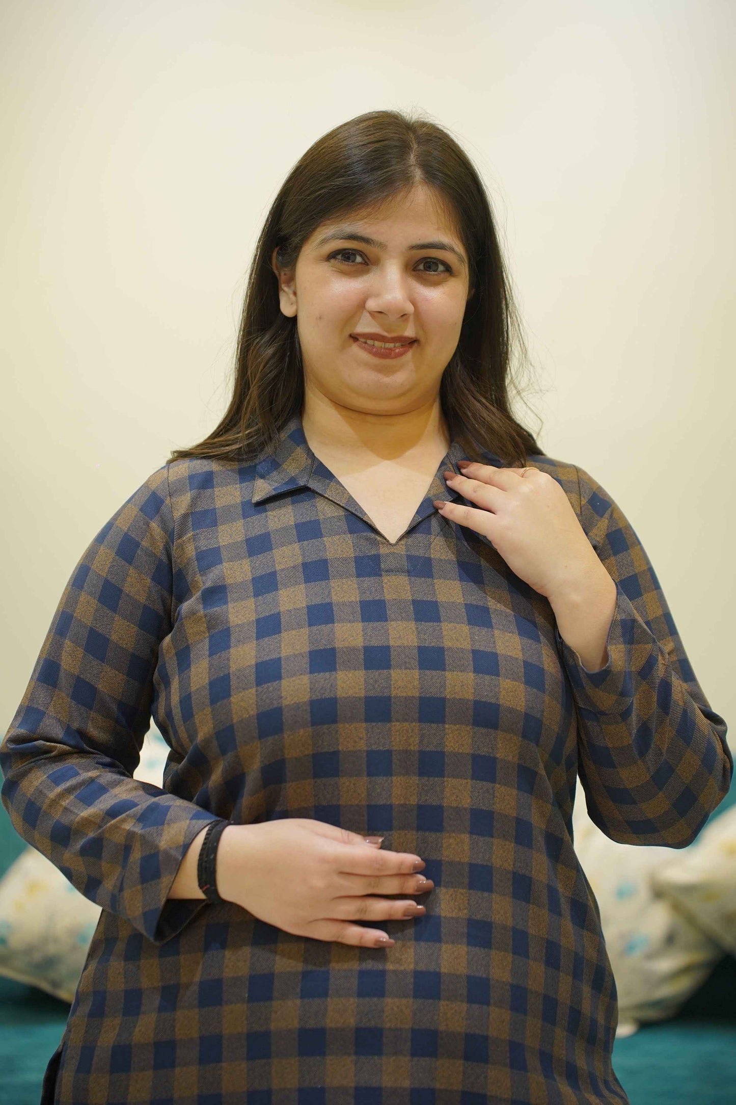 Rustic Cocoa Woollen Night Suit