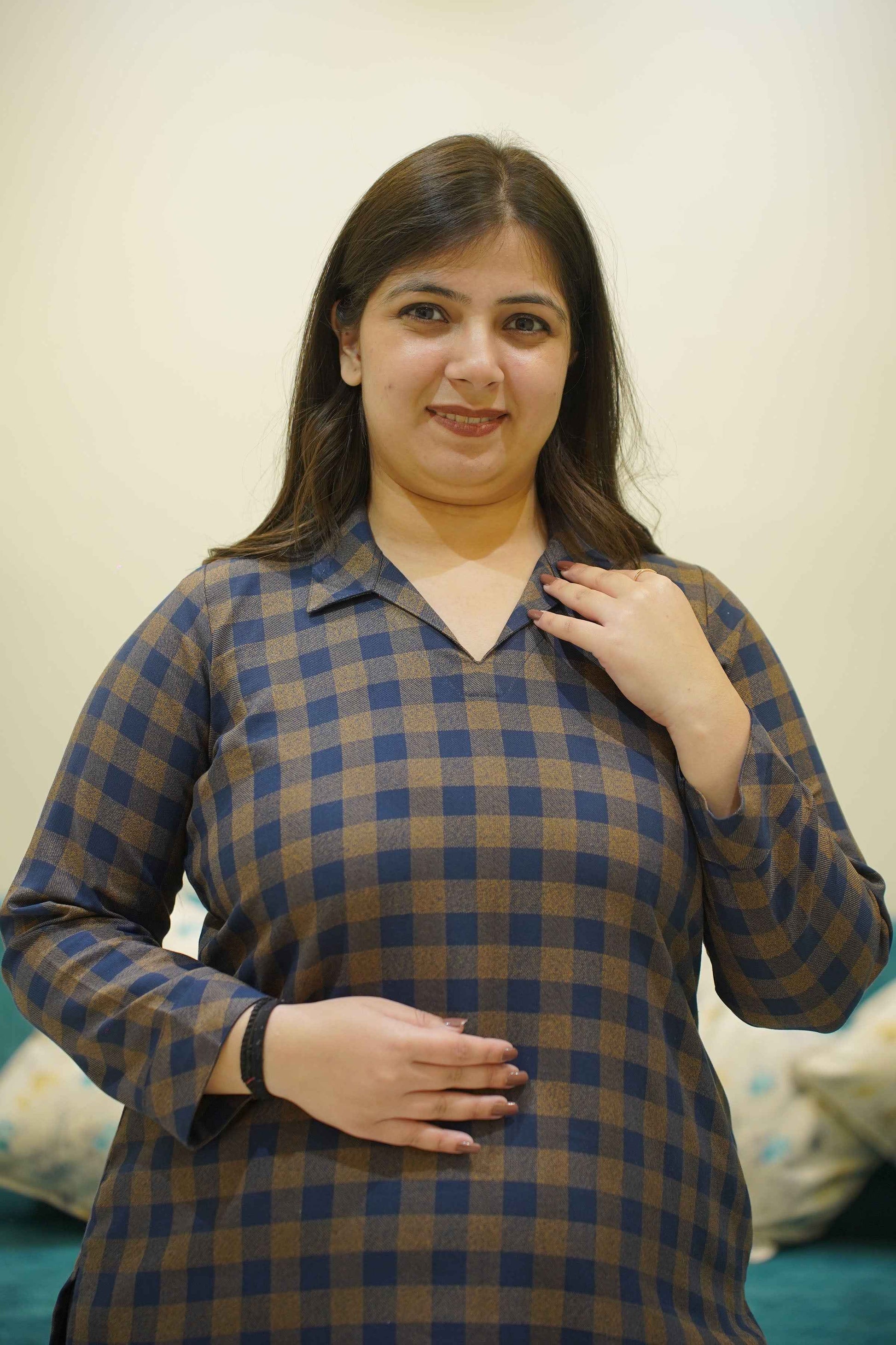 Rustic Cocoa Woollen Night Suit