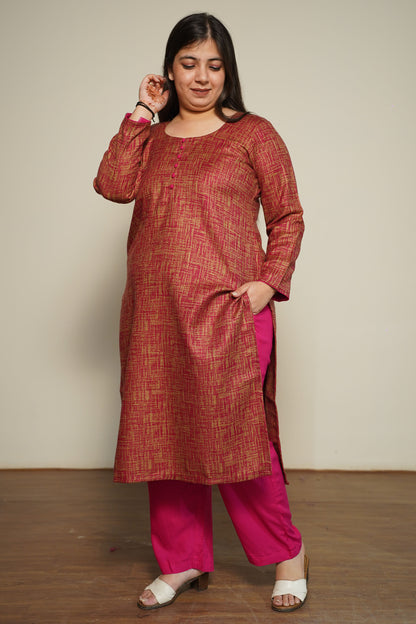 Rustic Rose Woollen Kurta