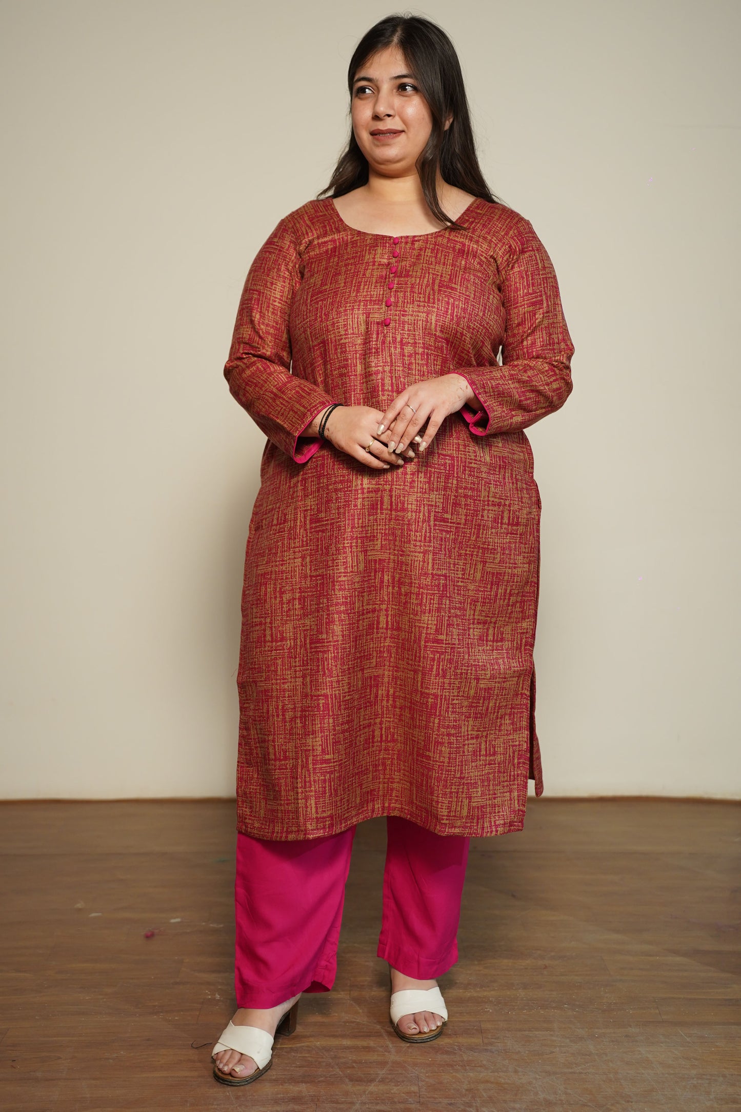 Rustic Rose Woollen Kurta