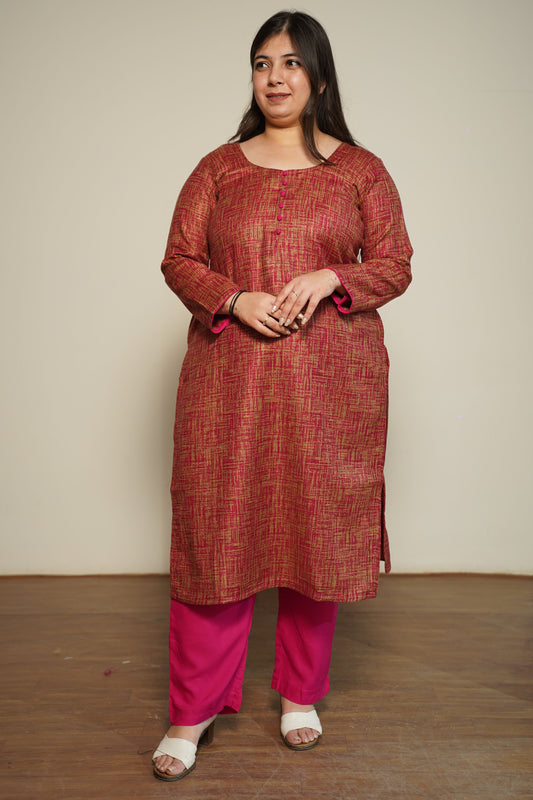 Rustic Rose Woollen Kurta