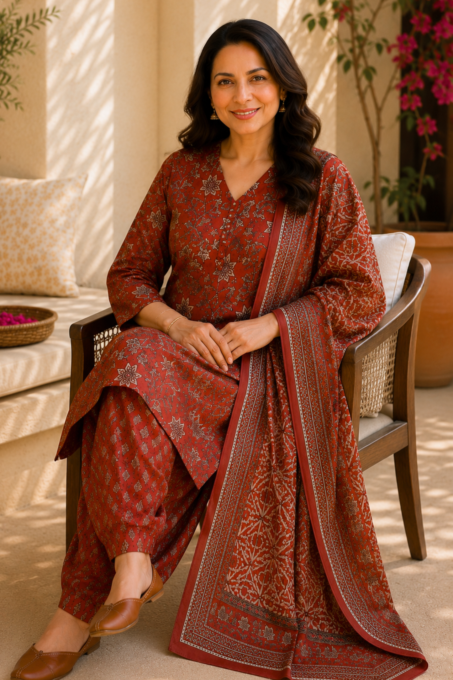 Sunset Terracotta Cotton Salwar Suit