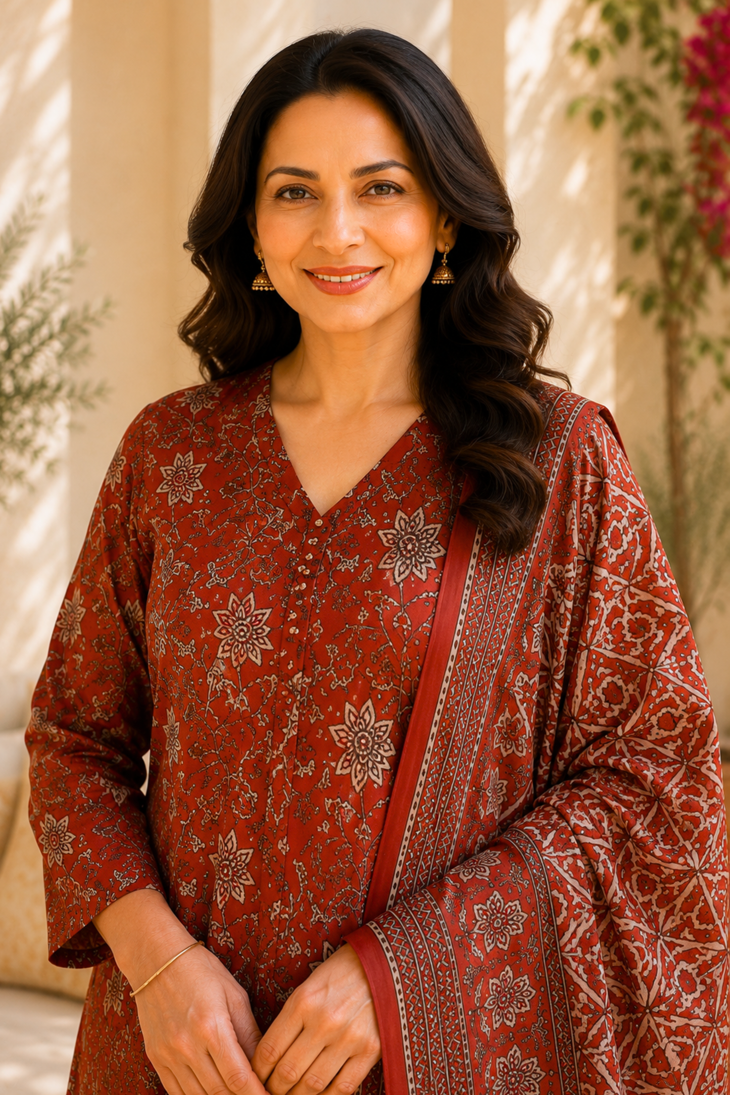 Sunset Terracotta Cotton Salwar Suit