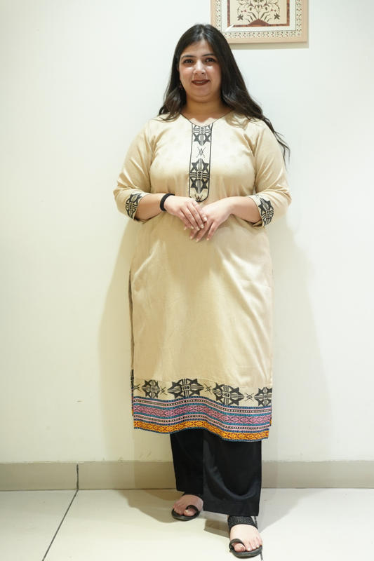 Sandstone Black Woollen Kurta
