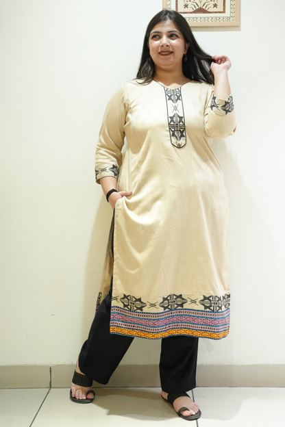 Sandstone Black Woollen Kurta