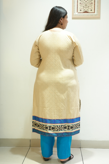 Sandstone Blue Woollen Kurta