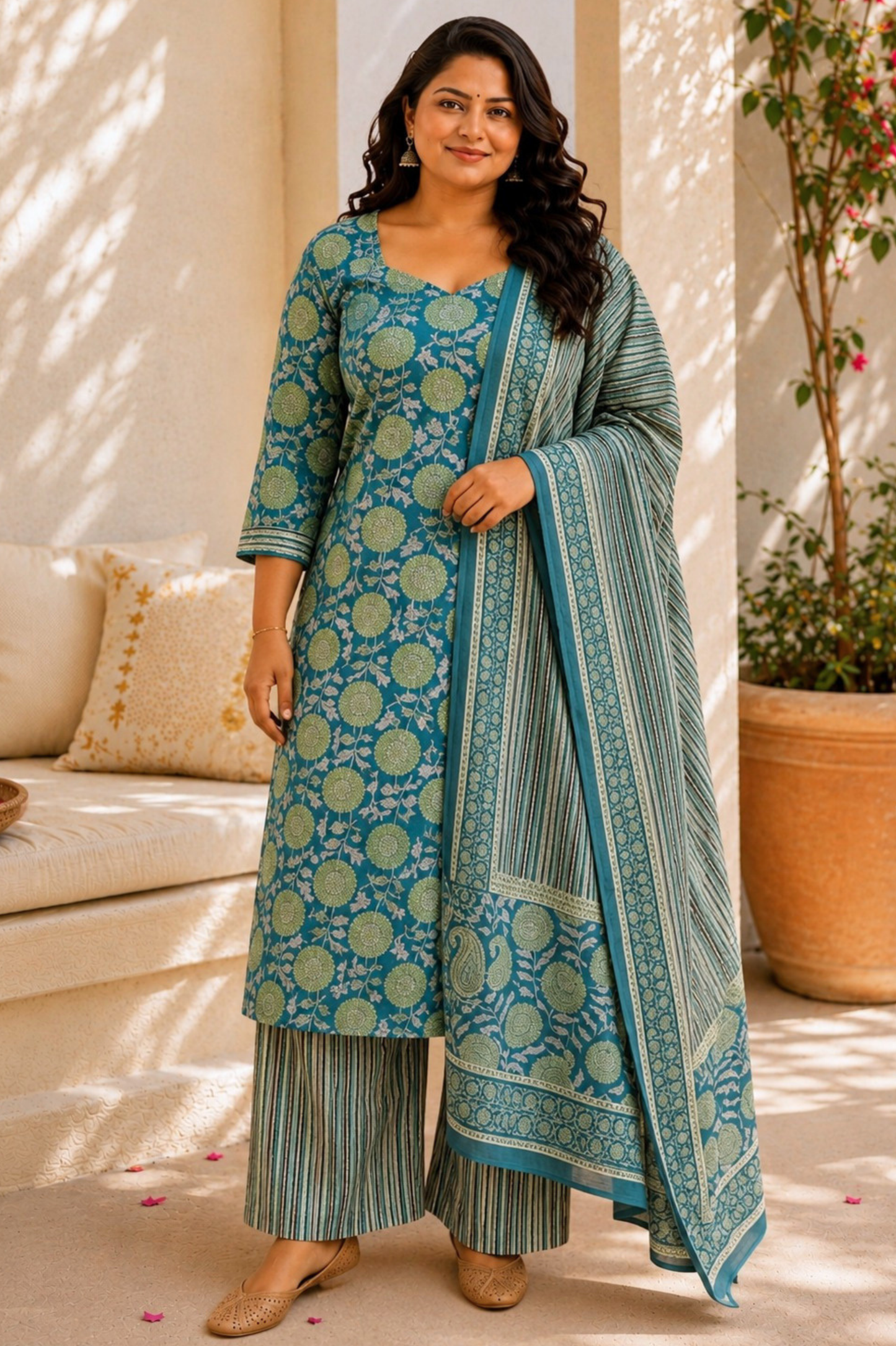 Breezy Muse Cotton Suit Set
