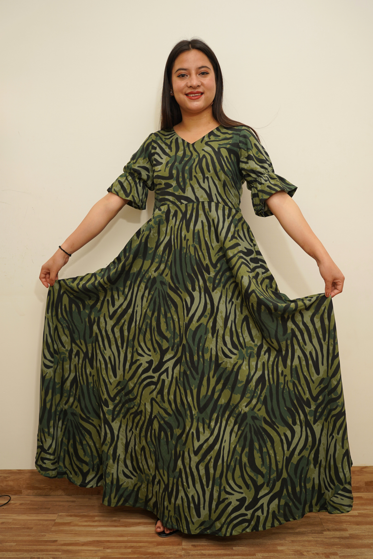 Shades of Green Rayon Dress