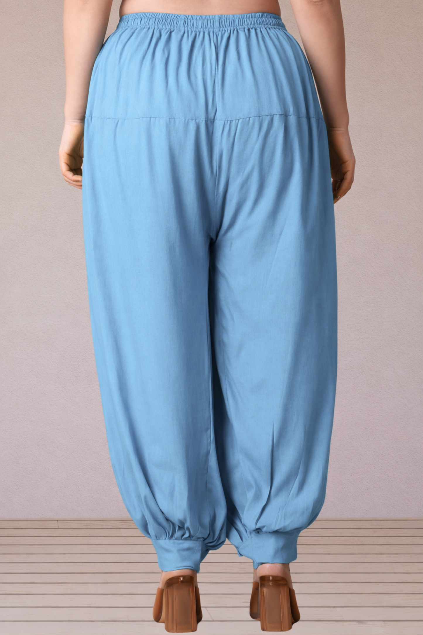 Sky Blue Rayon Afghani Salwar
