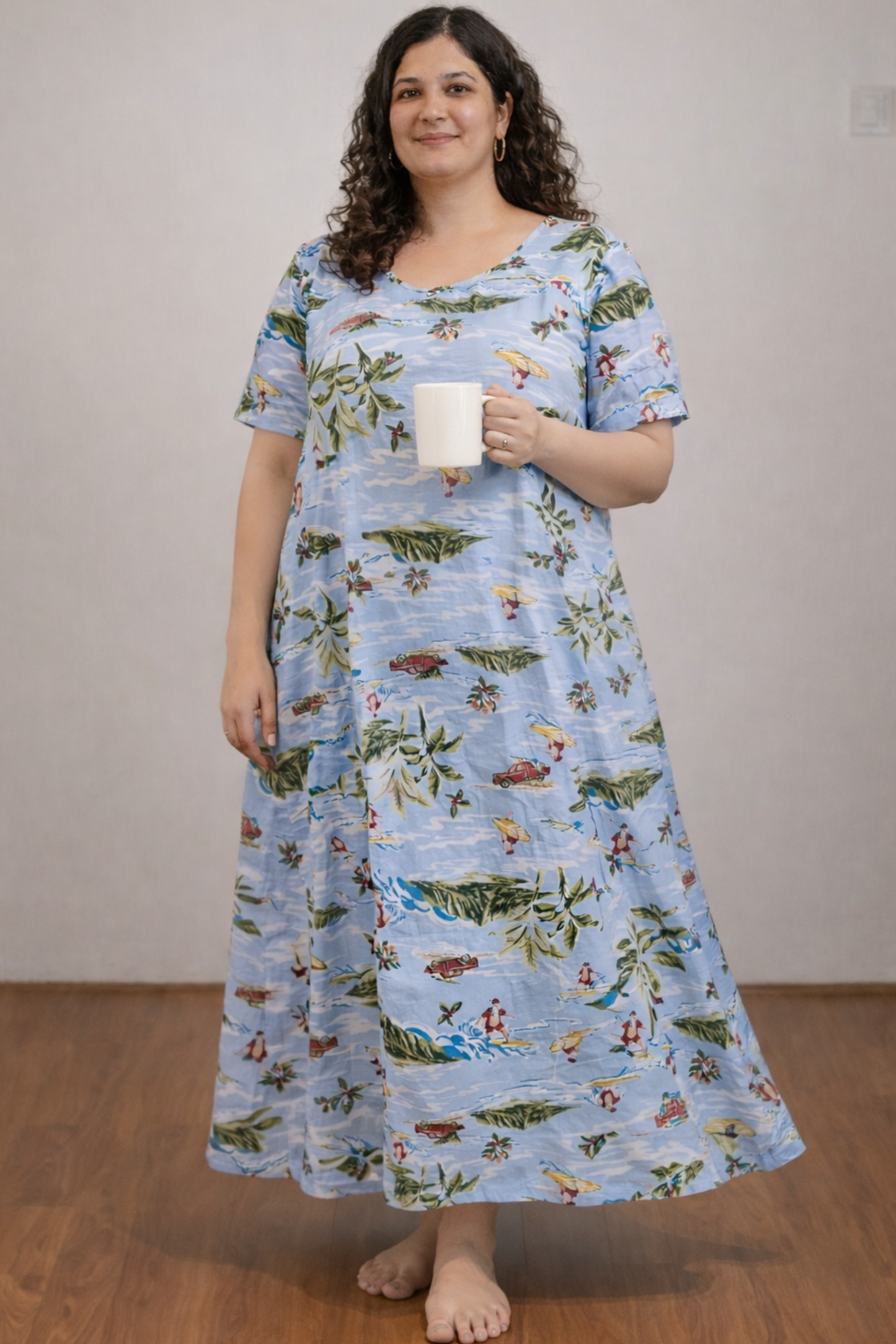 Sky Escape Rayon Night Gown