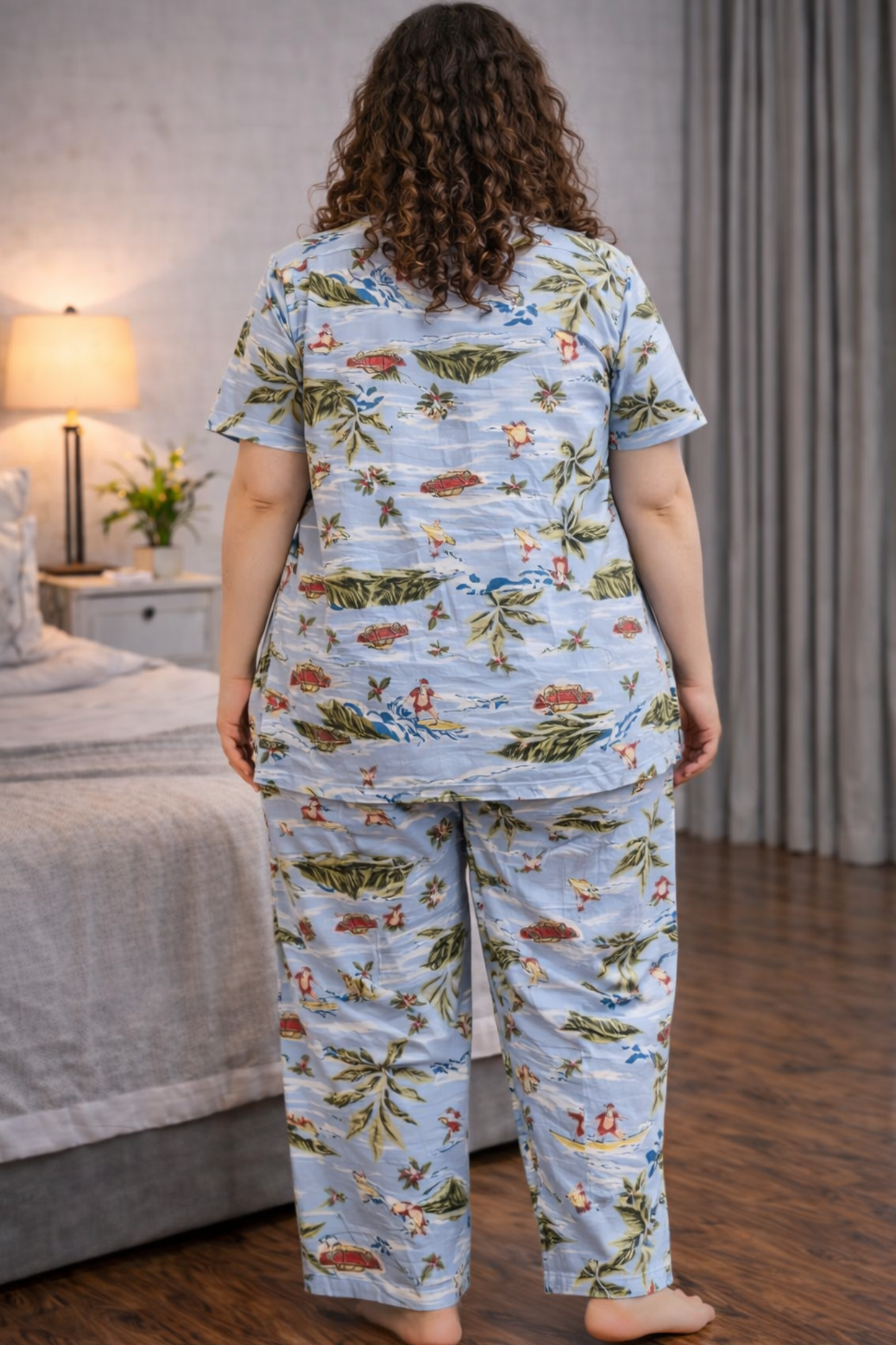 Sky Escape Rayon Night Suit