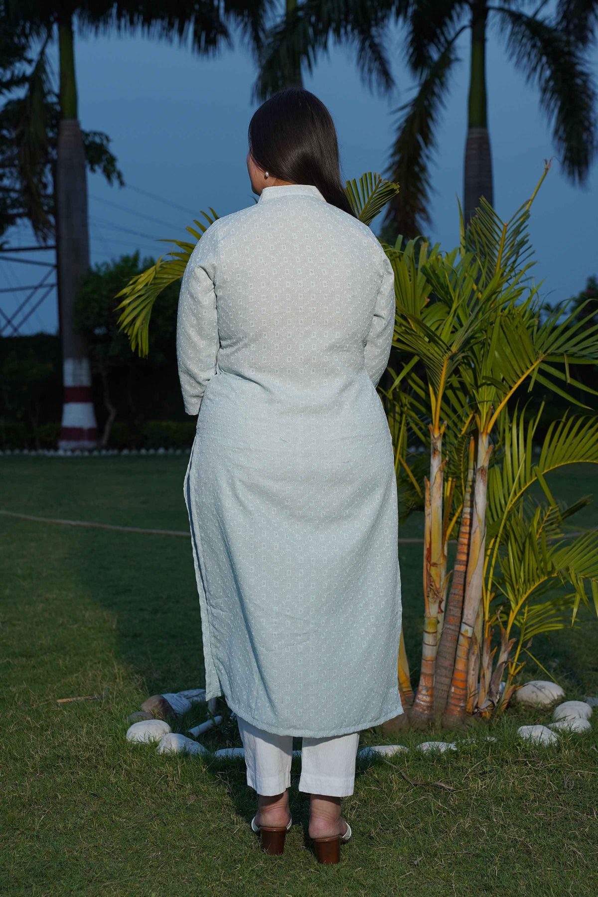 Buy Plus Size ​Skyline Embroidered Cotton Kurta At Apella | Sizes XS to 10 XL | India | Free Delivery | Customized