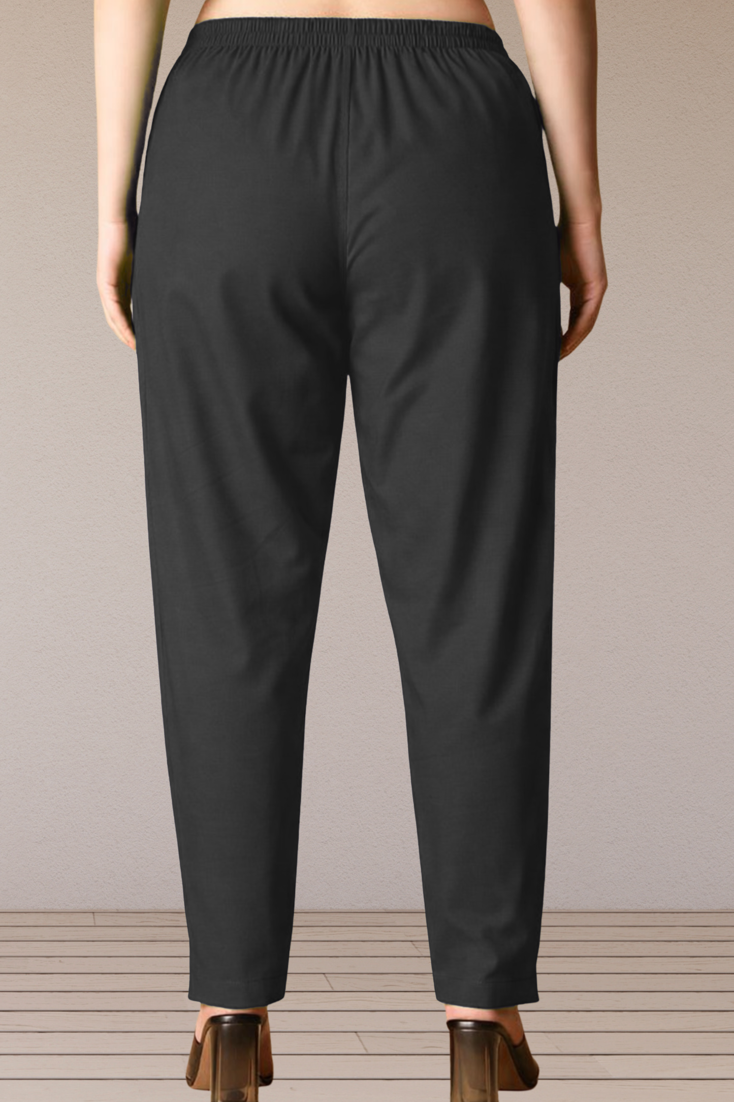 Smoke Black Cotton Kurti Pant