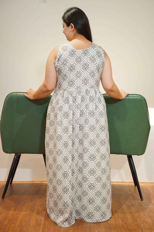 Smoke Grey Rayon Night Gown
