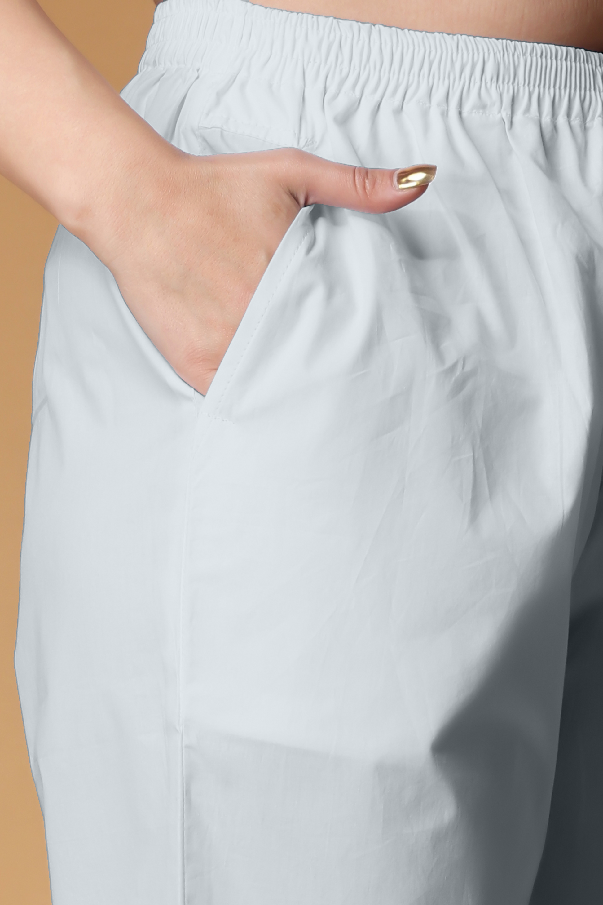 Steel Grey Cotton Kurti Pant