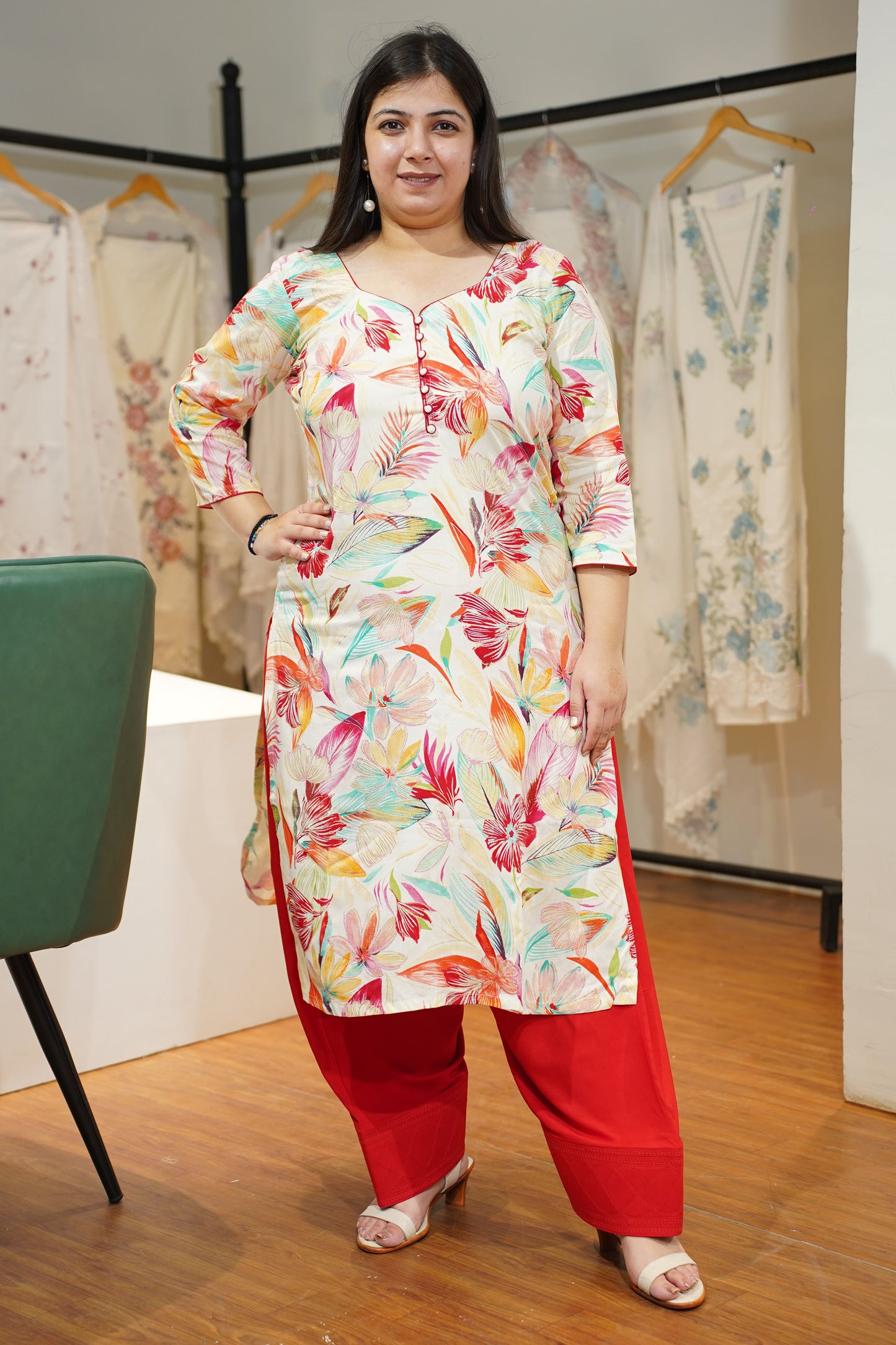 Sunlit Gulzar Foiled Farshi Suit