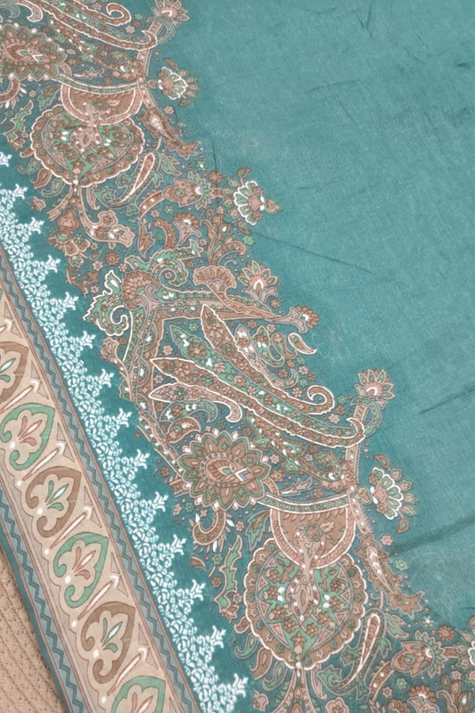 Teal Tapestry Mul Cotton Dupatta