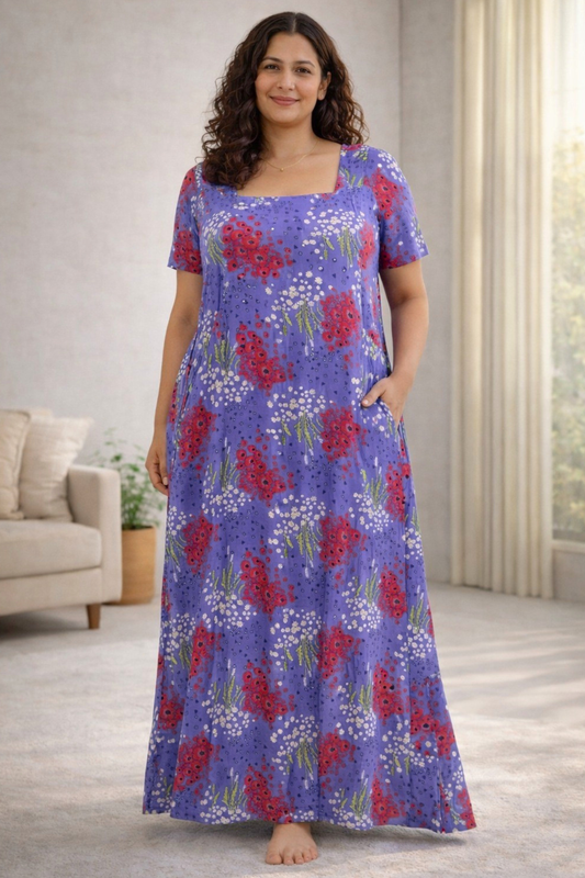 Wild Flower Rayon Night Gown