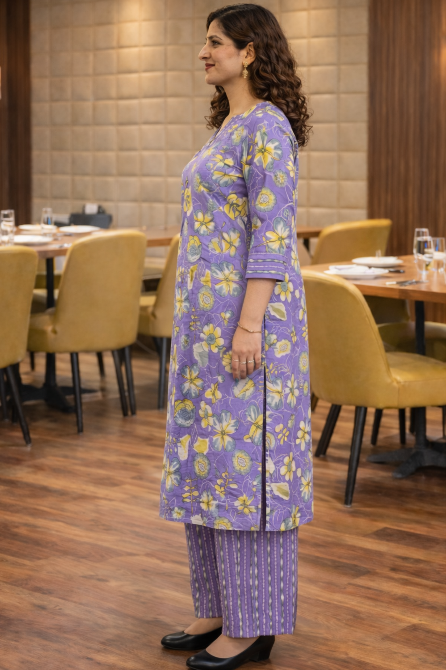 Violet Haze Cotton Suit Set