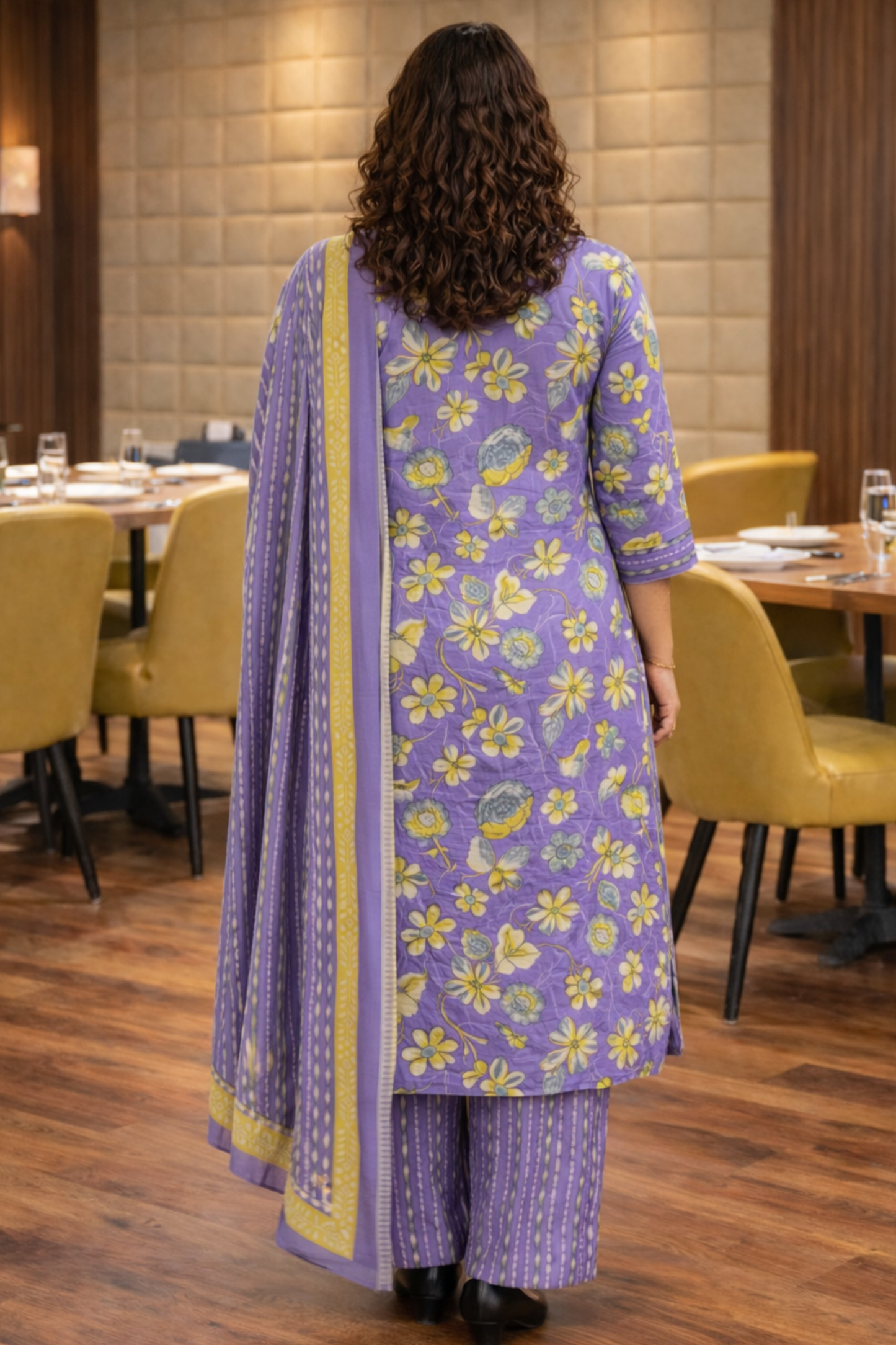 Violet Haze Cotton Suit Set