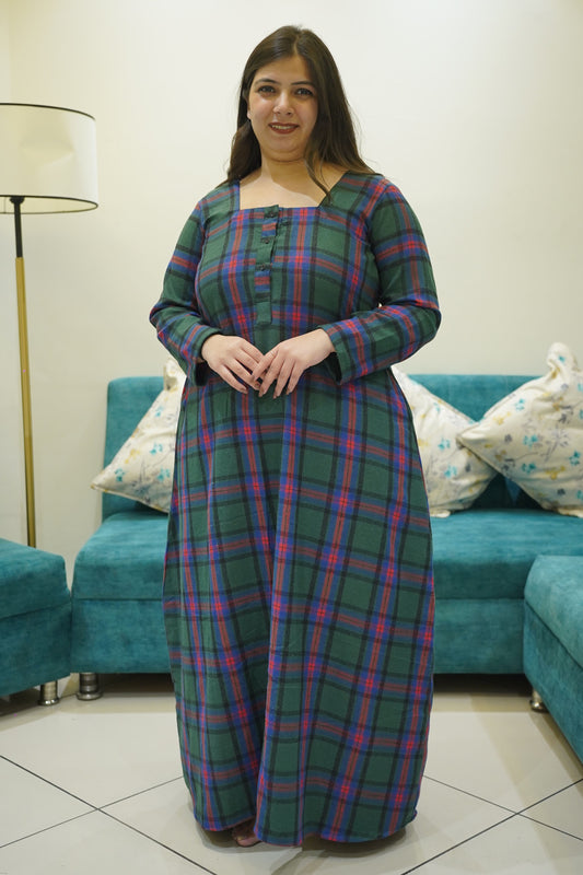 Warm Pineberry Woollen Night Gown