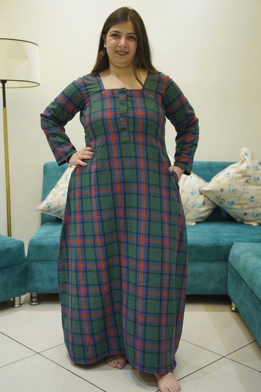 Warm Pineberry Woollen Night Gown