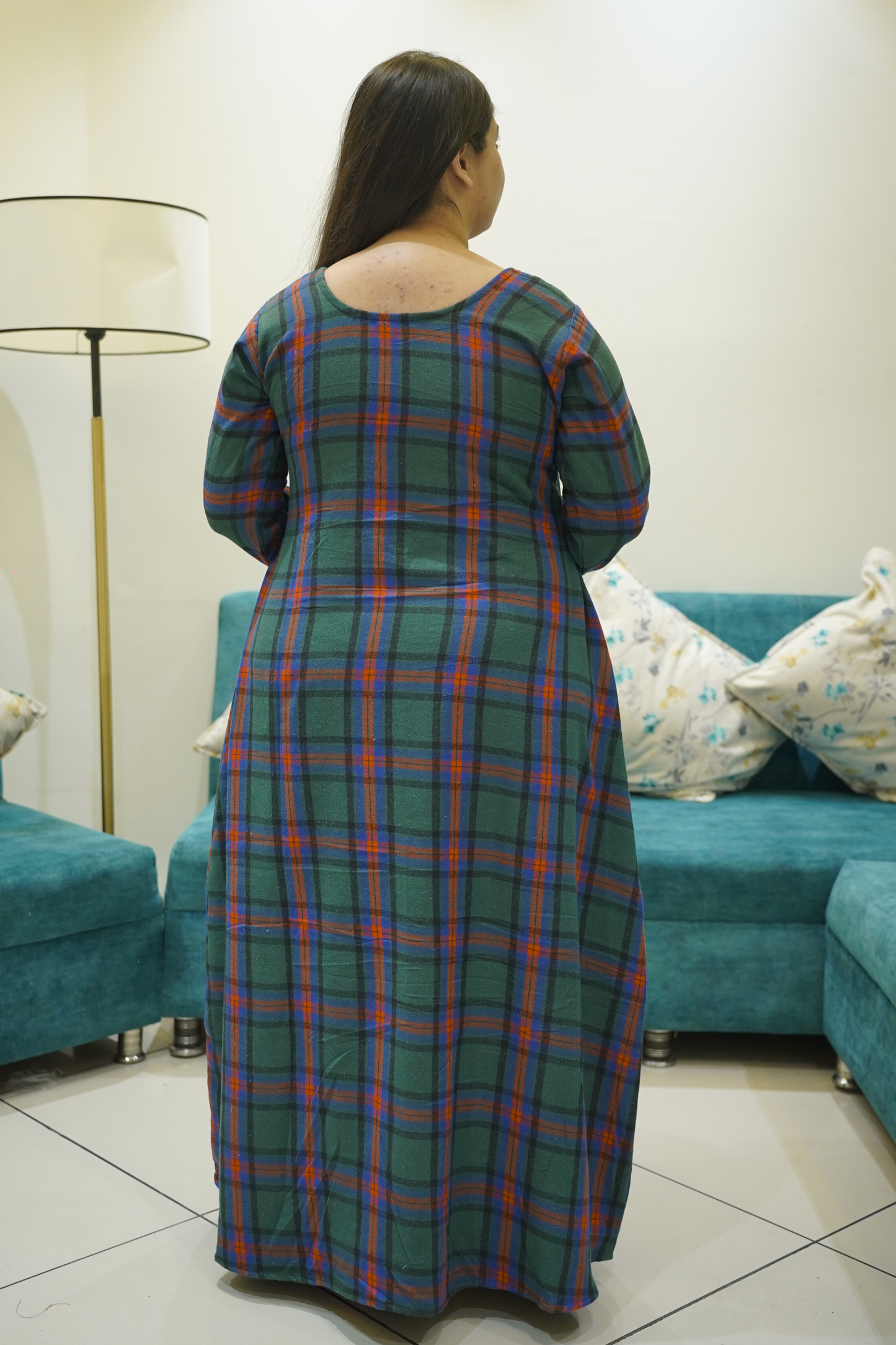 Warm Pineberry Woollen Night Gown