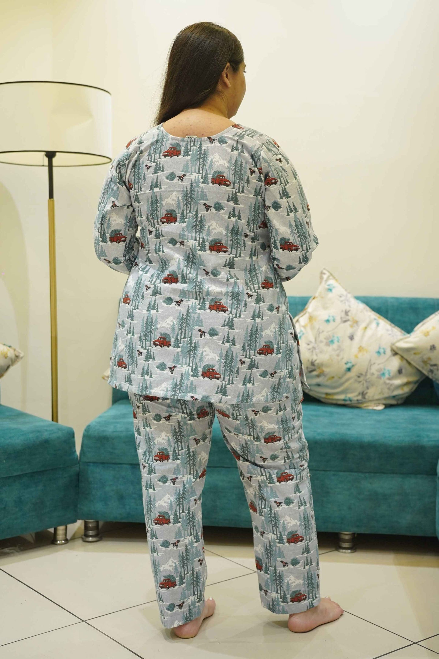 Wheels & Furry Woollen Night Suit