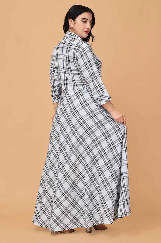 Silver Shadow Twill Rayon Dress