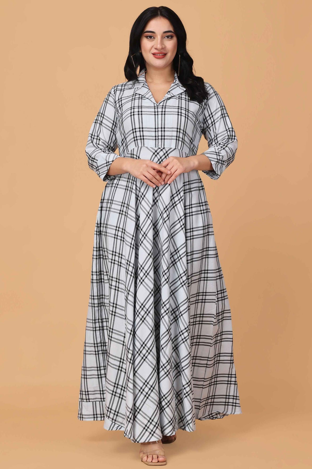 Silver Shadow Twill Rayon Dress
