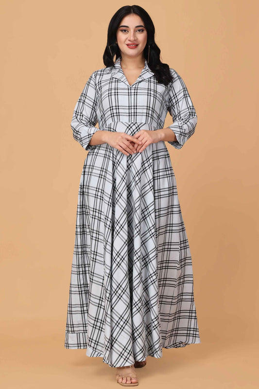 Silver Shadow Twill Rayon Dress