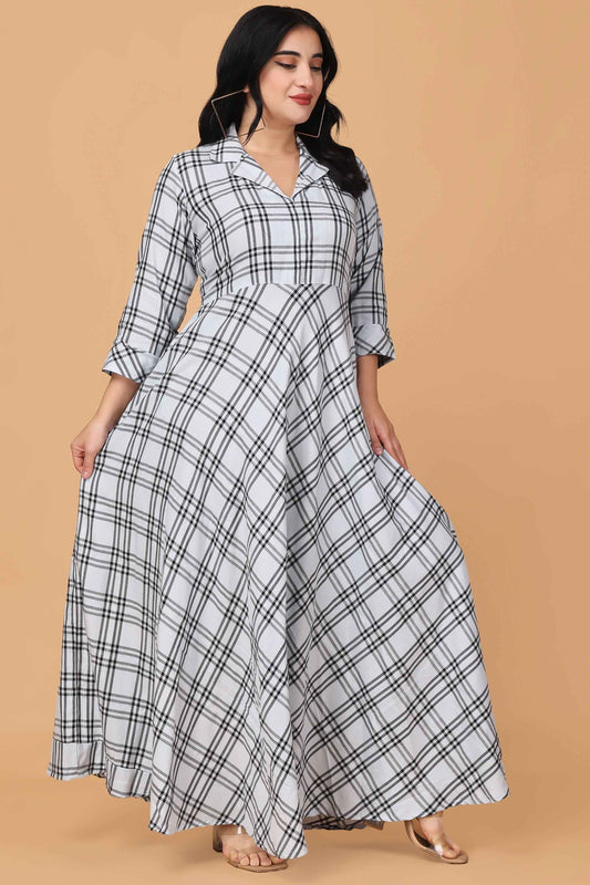 Silver Shadow Twill Rayon Dress